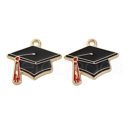 Graduation Season Alloy Enamel Pendants ENAM-V002-01B-KCG-1
