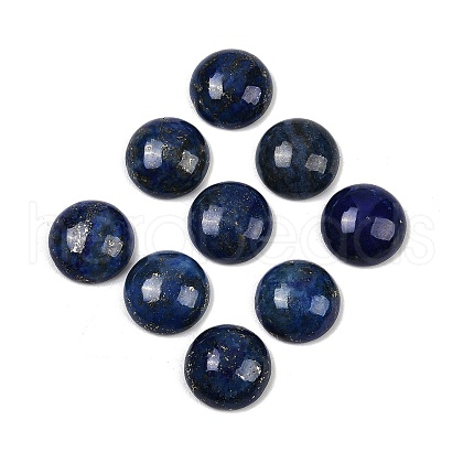 Dyed Natural Dome/Half Round Lapis Lazuli Cabochons G-A136-C03-12mm-1