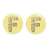 Brass Micro Pave Clear Cubic Zirconia Beads KK-T030-LA843-FX3-1
