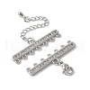 Brass Clear Cubic Zirconia Chain Extender KK-F893-10P-2