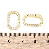 Brass Micro Pave Cubic Zirconia Spring Gate Rings KK-D325-01G-3