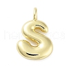 Rack Plating Brass Balloon Letter Pendants KK-C050-01G-S-1