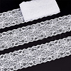 Polyester Elastic Flower Lace Trim Fabric DIY-WH0632-94B-1