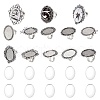 SUNNYCLUE DIY Blank Dome Finger Rings Making Kit DIY-SC0022-19-2