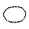 Electroplate Faceted Round Glass Beaded Bracelets BJEW-JB06125-2