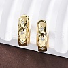 Clear Cubic Zirconia Star Hoop Earrings EJEW-C022-06G-2