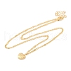 Alloy Love Heart Pendant Twisted Chain Necklaces for Women NJEW-M012-01G-2