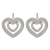 Non-Tarnish 304 Stainless Steel Stud Earrings EJEW-M242-02K-P-1