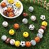 DIY Sports Natural Wood & Jute Cord Pendant Decoration Making Kits WOOD-YW0010-55-6