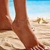 925 Sterling Silver Anklets AJEW-Z029-29G-4