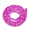 Electroplate Glass Beads Strands X-EGLA-Q118-4mm-A01-2