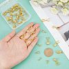 SUPERFINDINGS 48Pcs 8 Style Brass Ice Pick Pinch Bails KK-FH0003-64-3