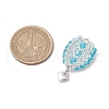Glass Seed Beaded Hot Air Balloon Pendants PALLOY-MZ00662-05-2