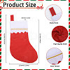 Globleland 14Pcs 2 Colors Non-woven Fabrics Hanging Christmas Stocking HJEW-GL0001-21-2
