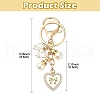 Heart & Bowknot Alloy Enamel Pendant Keychain KEYC-YW00133-01-3