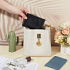 CRASPIRE 2Pcs 2 Colors Litchi Print PU Leather Zip Pouches ABAG-CP0001-08A-3