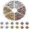 Tibetan Style Alloy Hamsa Hand/Hand of Fatima/Hand of Miriam Beads TIBEB-FH0001-09-RS-1