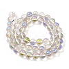 Transparent Electroplate Glass Beads Strands GLAA-T032-T8mm-C07-2