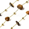 Handmade Natural Tiger Eye Chip Beaded Chains CHC-F020-09G-11-1
