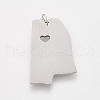 Tarnish Resistant 201 Stainless Steel Pendants STAS-T038-67-2