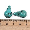 Dyed Synthetic Turquoise 3 Hole Guru Beads G-C198-01A-07-3