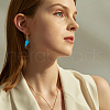 8 Pair 8 Color Resin & Wood Dangle Earrings with Iron Pins EJEW-AB00033-7