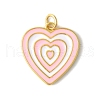 304 Stainless Steel Enamel Pendants STAS-V013-09G-1