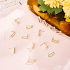 BENECREAT 20Pcs Brass Stud Earring Findings KK-BC0008-46-4