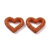 Heart Shape Polymer Clay Rhinestone Beads CLAY-NH0001-09A-11-1