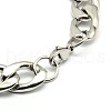 Tarnish Resistant 304 Stainless Steel Curb Chain/Twisted Chain Bracelets STAS-A028-B128P-2