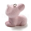 Flocky Resin Pendants RESI-E059-08A-2