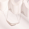 Elegant V-shaped Stainless Steel Pendant Necklaces for Women LC5573-2-1
