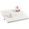 7-Slot Wooden Place Card Display Stands ODIS-WH0029-52D-1