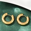 202 Stainless Steel Polishing Hoop Earrings EJEW-M106-02G-03-1