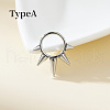 316 Surgical Stainless Steel Spike Hoop Nose Rings WG34C30-26-1