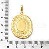 Oval 304 Stainless Steel Enamel Pendant Decorations STAS-R159-47G-02-3