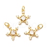 Rack Plating Brass Cubic Zirconia Pendants KK-K270-38G-4