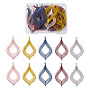 50Pcs 5 Colors 430 Stainless Steel Filigree Pendants STAS-PJ0001-15-1