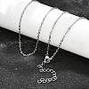 Non-Tarnish 304 Stainless Steel Cable Chain Necklace STAS-T040-PJ204-80-2