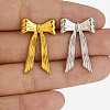 304 Stainless Steel Bowknot Stud Earrings OE8955-2-2