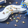  48Pcs 12 Styles Rack Plating Alloy Enamel Connector Charms FIND-TA0002-85-6