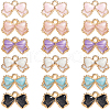 SUNNYCLUE 120Pcs 6 Colors Alloy Enamel Pendants FIND-SC0013-15-1