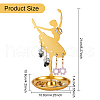 Dancer Iron Earring Display Stands with Round Tray EDIS-WH0016-019A-2