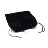 Rectangle Black Velvet Pouches TP-WH0011-01-2