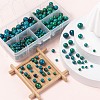 340Pcs 4 Sizes Synthetic Chrysocolla Beads G-LS0001-31-5