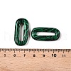 Synthetic Malachite Oval Pendants G-N342-105I-3