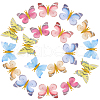Gorgecraft 18Pcs 6 Styles Cloth Butterfly Alligator Hair Clip OHAR-GF0001-39-1