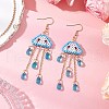 Cloud & Teardrop 304 Stainless Steel Dangle Earrings EJEW-MZ00387-1