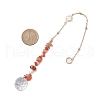 Natural Agate Chip Hanging Ornaments HJEW-TA00262-03-3