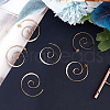 Beebeecraft 4 Pairs Brass Ear Studs EJEW-BBC0001-48-4